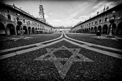 Walkway along built structures