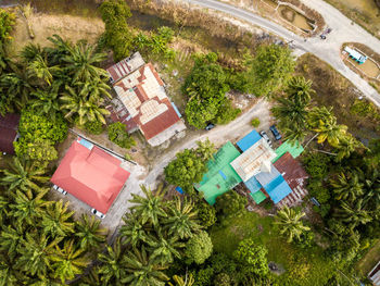 High angle view of building