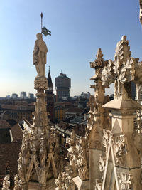View from the roof of the milan cathedral 