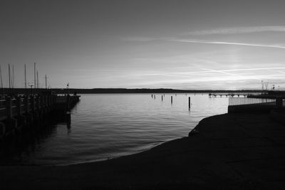 Pier on sea against sky