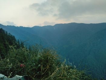 High angle view of mountains