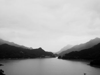 Scenic view of lake and mountains