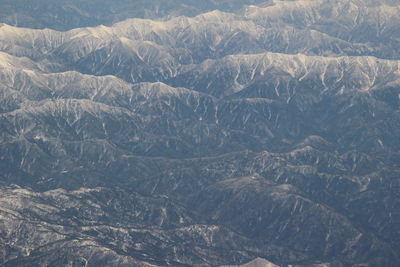 High angle view of dramatic landscape