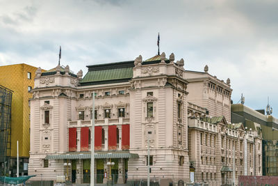 Low angle view of building against sky