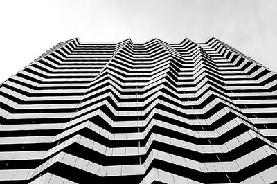 Low angle view of modern building against sky