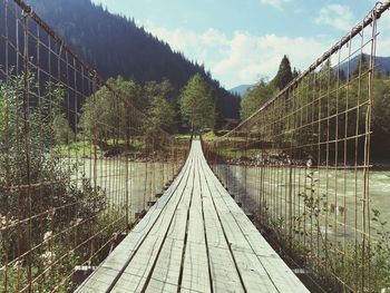 Footbridge over river