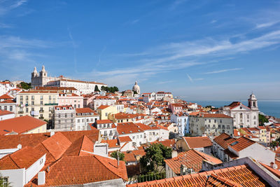 View over the historic alfama district in lisbon, portugal