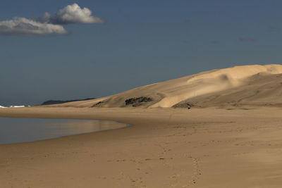 Scenic view of desert against sky