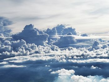 Aerial view of clouds in sky