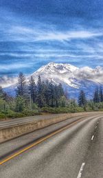 Country road passing through mountains