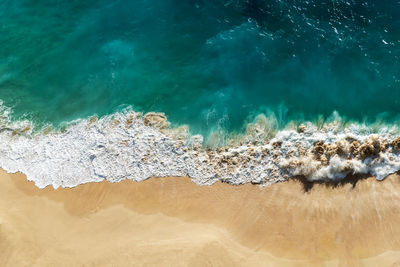 High angle view of beach