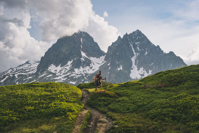 Scenic view of mountain against sky