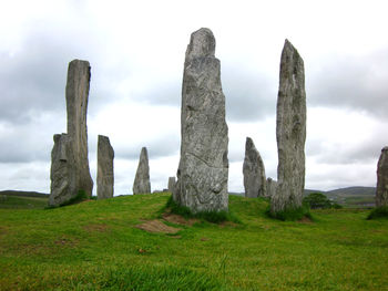 Standing stones circle in scotland