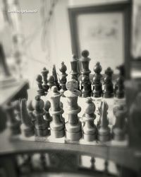 Close-up of chess pieces