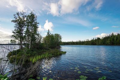 Scenic view of river against sky