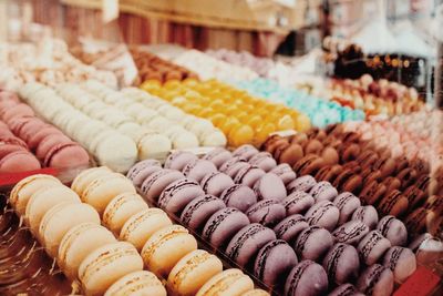 Full frame shot of candies for sale at market stall