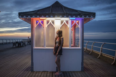 Cromer pier during a summers evening during the queens jubilee year. 