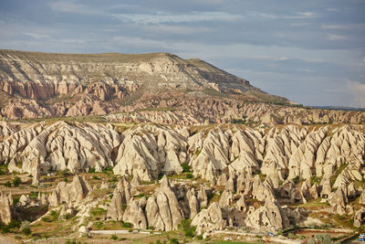 Scenic view of landscape against cloudy sky