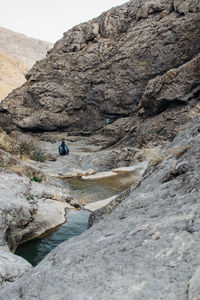 Rock formations on mountain