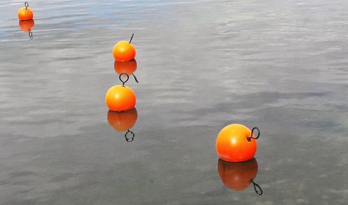 Yellow floating in lake