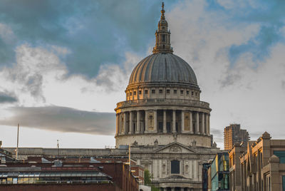 View of cathedral and buildings against sky