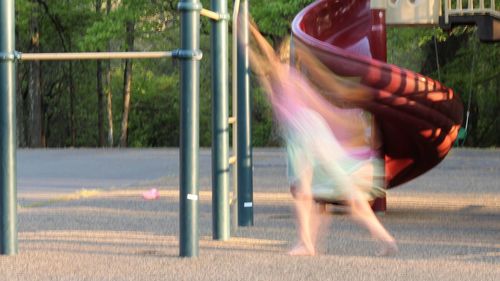 Full length of boy on playground
