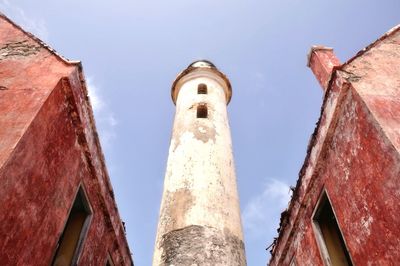 Low angle view of tower against sky