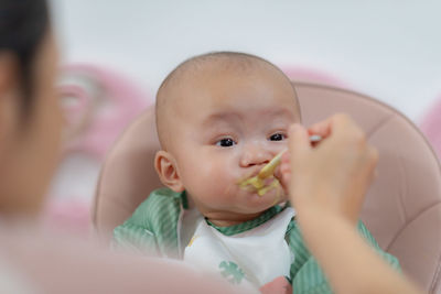 Close-up of cute baby boy