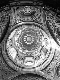 Low angle view of ornate ceiling of historic building