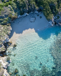 High angle view of sea