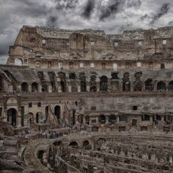 Old ruins against cloudy sky