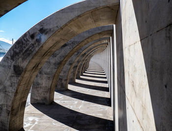 Close-up of staircase against sky