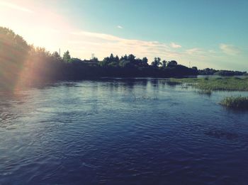 Scenic view of calm lake