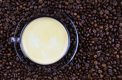 Directly above shot of coffee beans