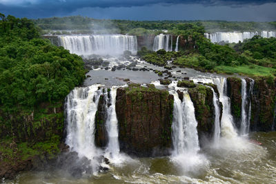 Scenic view of waterfall