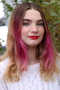 Close-up of young woman