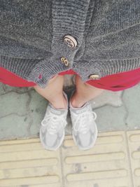 Close-up of woman standing in pond