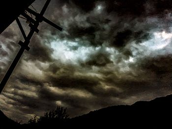 Low angle view of cloudy sky