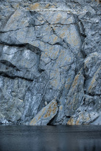 Full frame shot of rock formation in sea