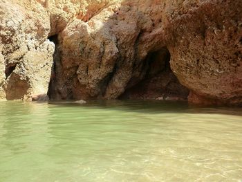 Rock formations in sea