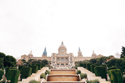 Panoramic view of temple building against clear sky