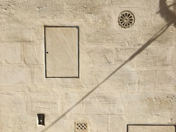 Closed window on house wall