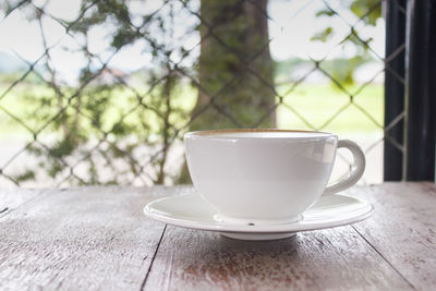 Close-up of coffee on table