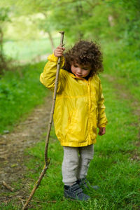 Cute boy discovering the nature...