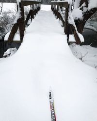 Scenic view of snow covered landscape