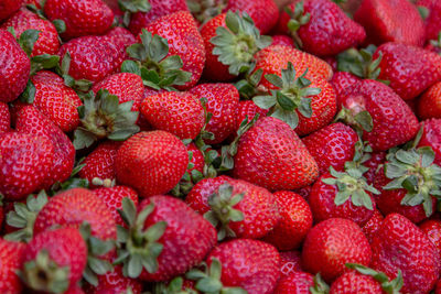 Full frame shot of strawberries