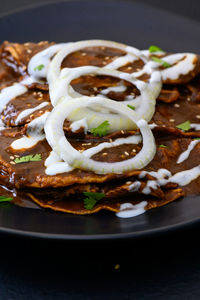 Close-up of food in plate