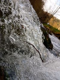 Close-up of water flowing