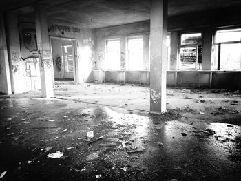 Interior of abandoned building