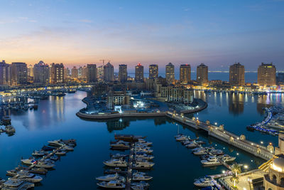 Aerial view of peral qatar porto arabia